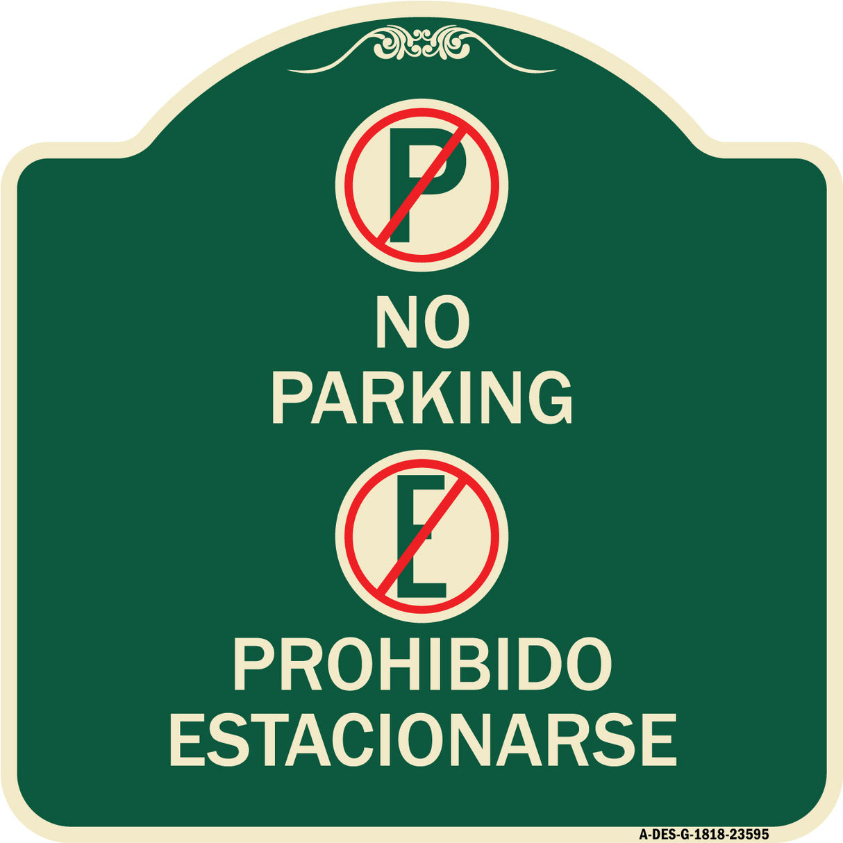 No Parking Prohibido Estacionarse (With Symbol)