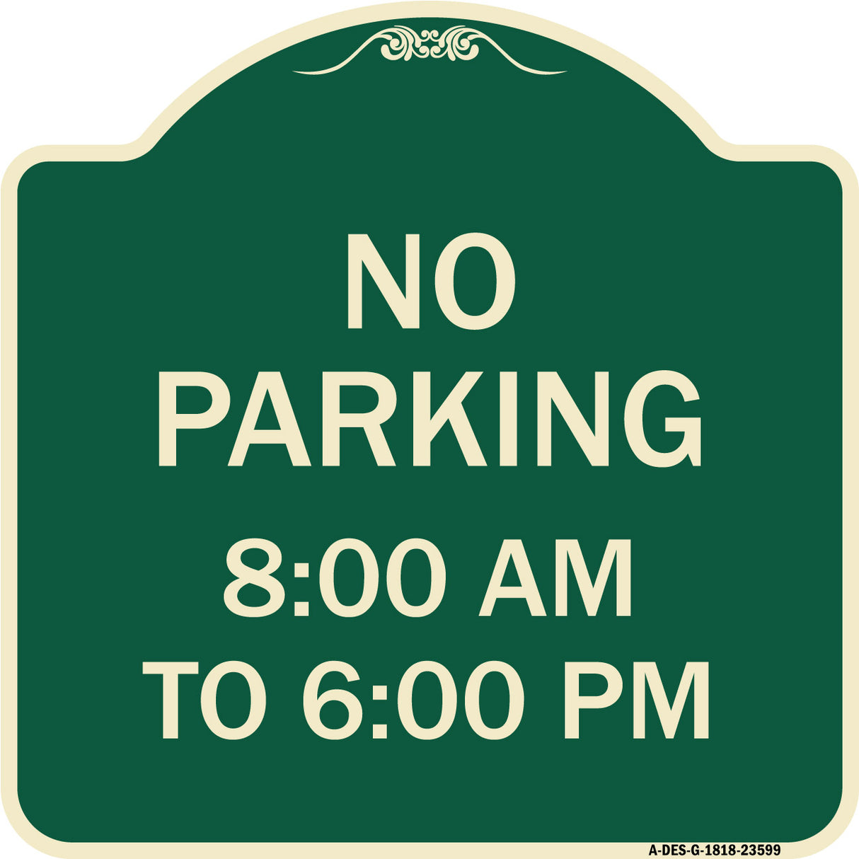 No Parking 8-00 Am to 6-00 Pm