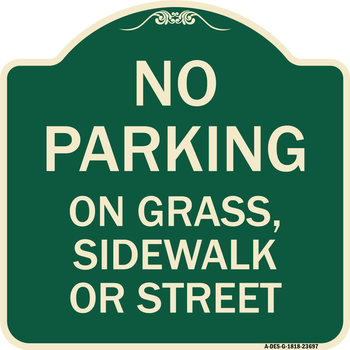No Parking on Grass Sidewalk or Street