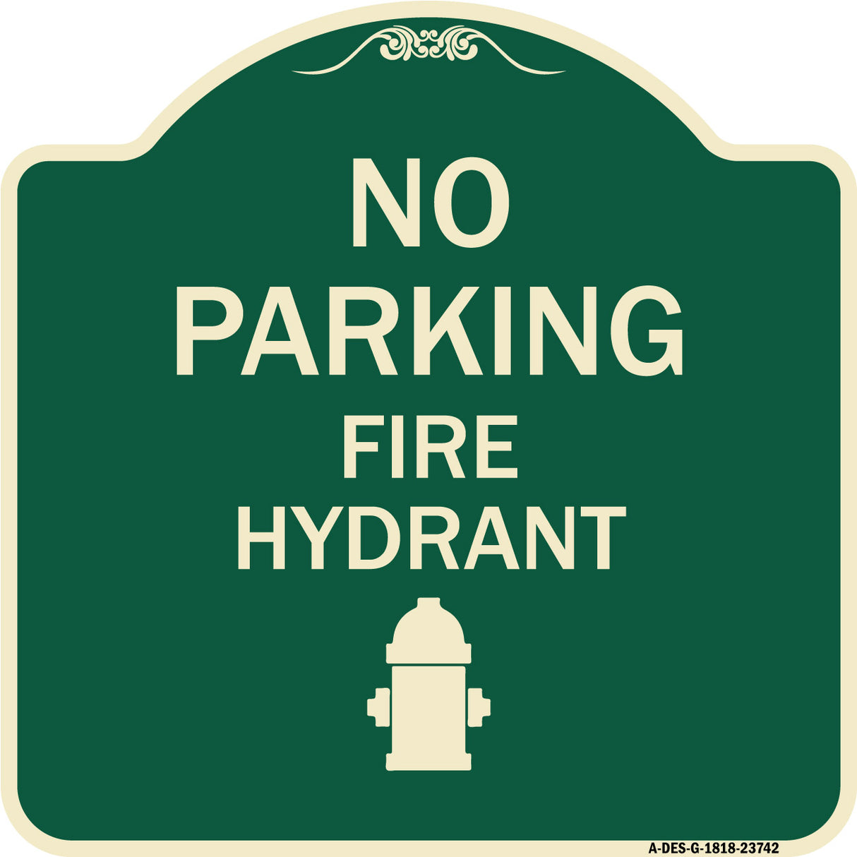 No Parking Fire Hydrant (With Graphic)
