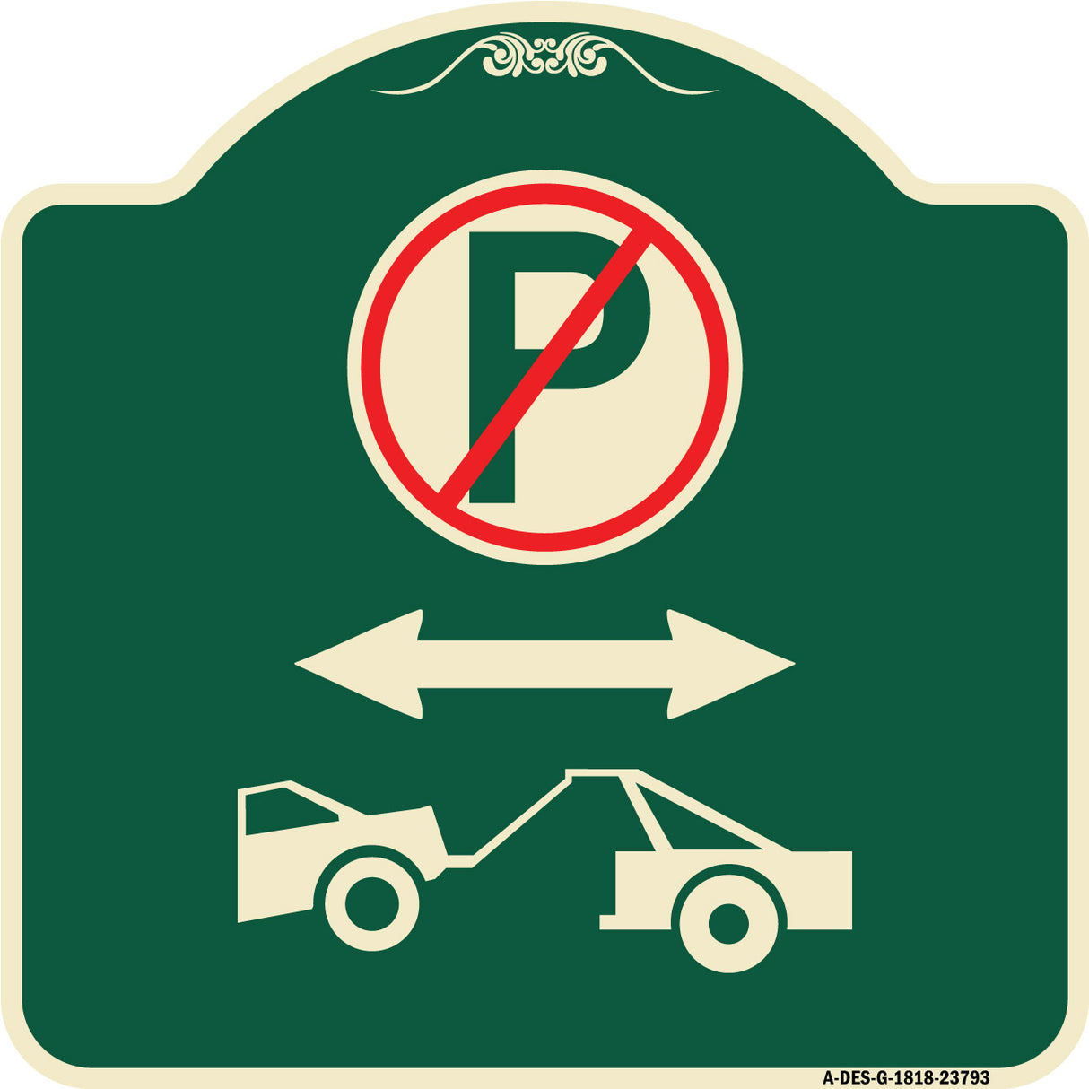 No Parking - Tow Away Zone (With Graphic)