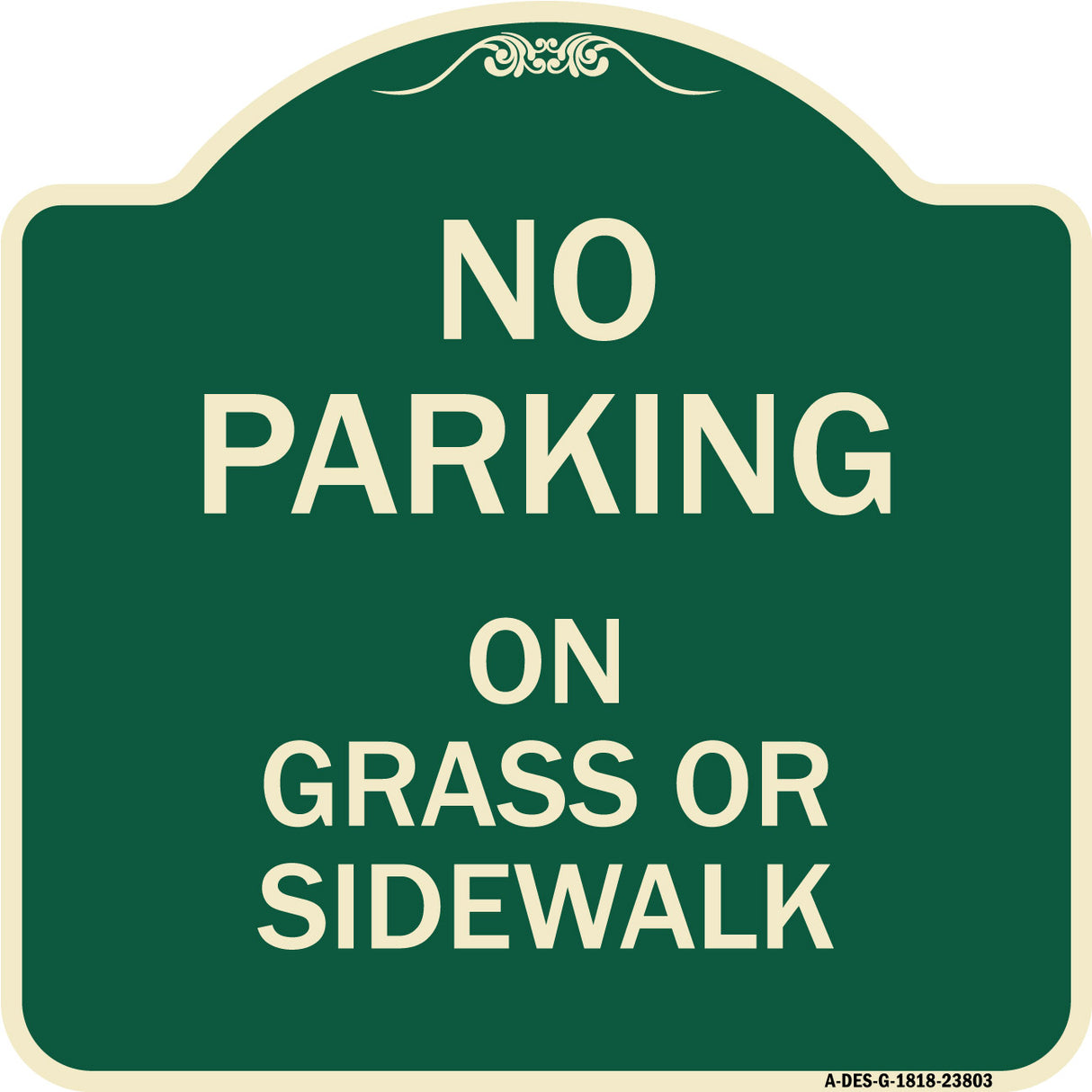 No Parking - on Grass or Sidewalk
