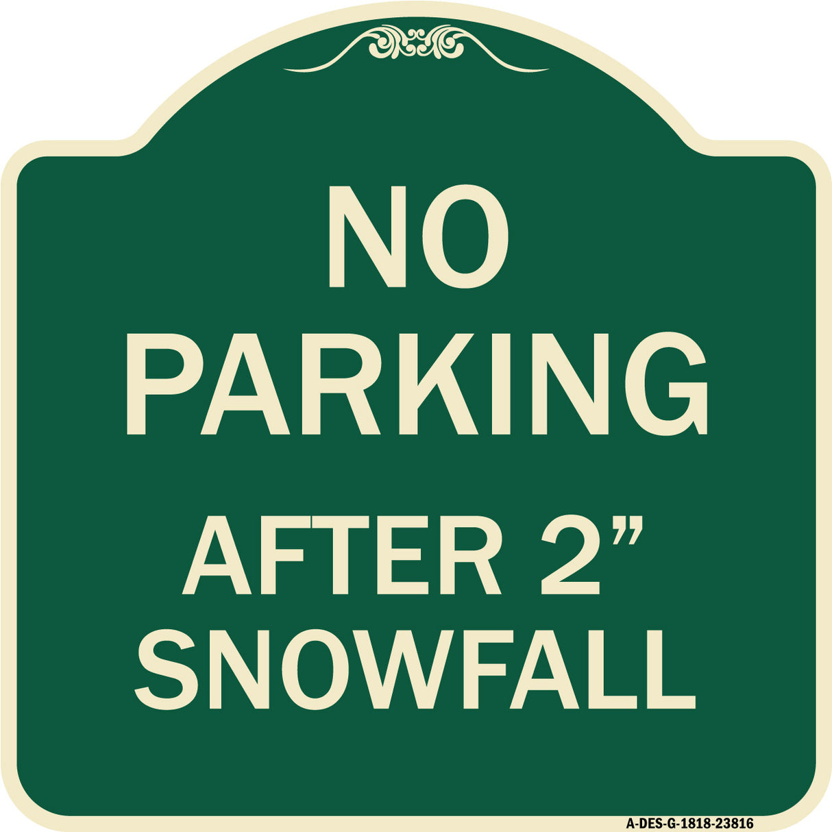 No Parking - After 2 Snowfall