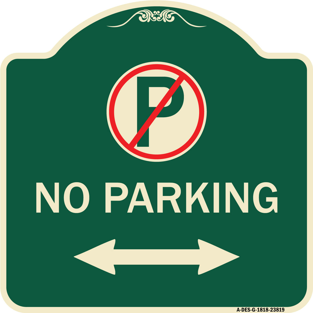 No Parking (No Parking Symbol and Arrow Pointing Left and Right)