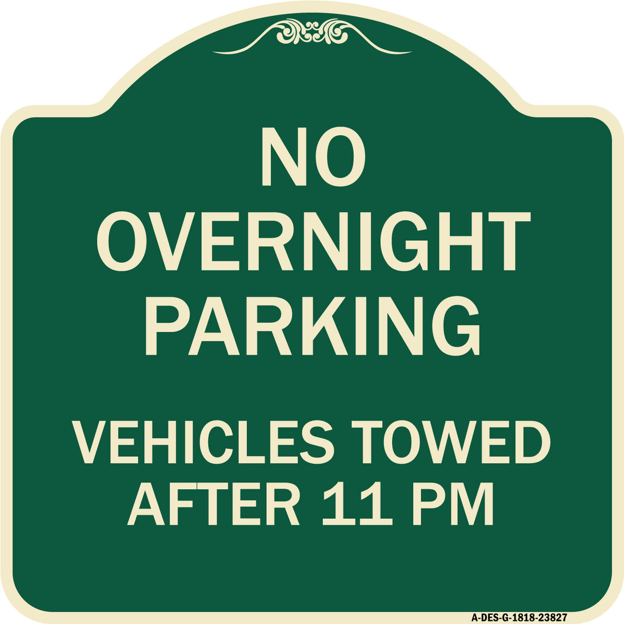 No Overnight Parking Vehicles Towed After 11 Pm
