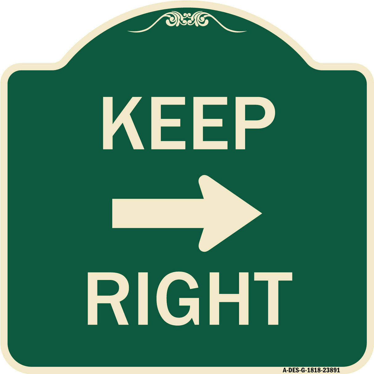 Keep Right Sign (Right Arrow)