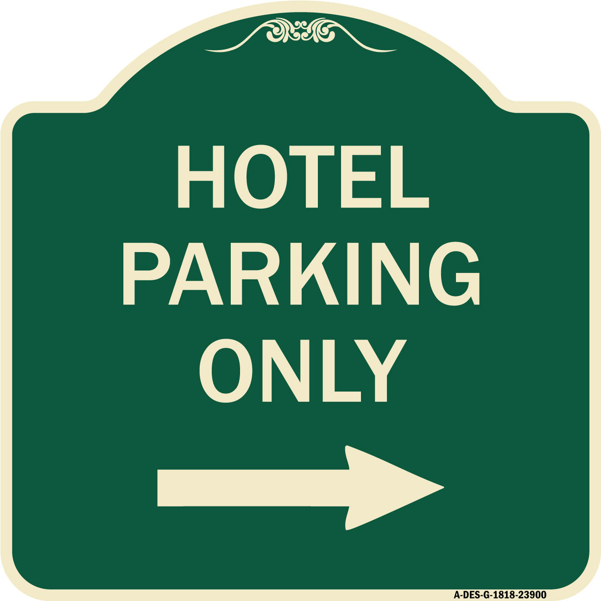 Hotel Parking Only (With Right Arrow)