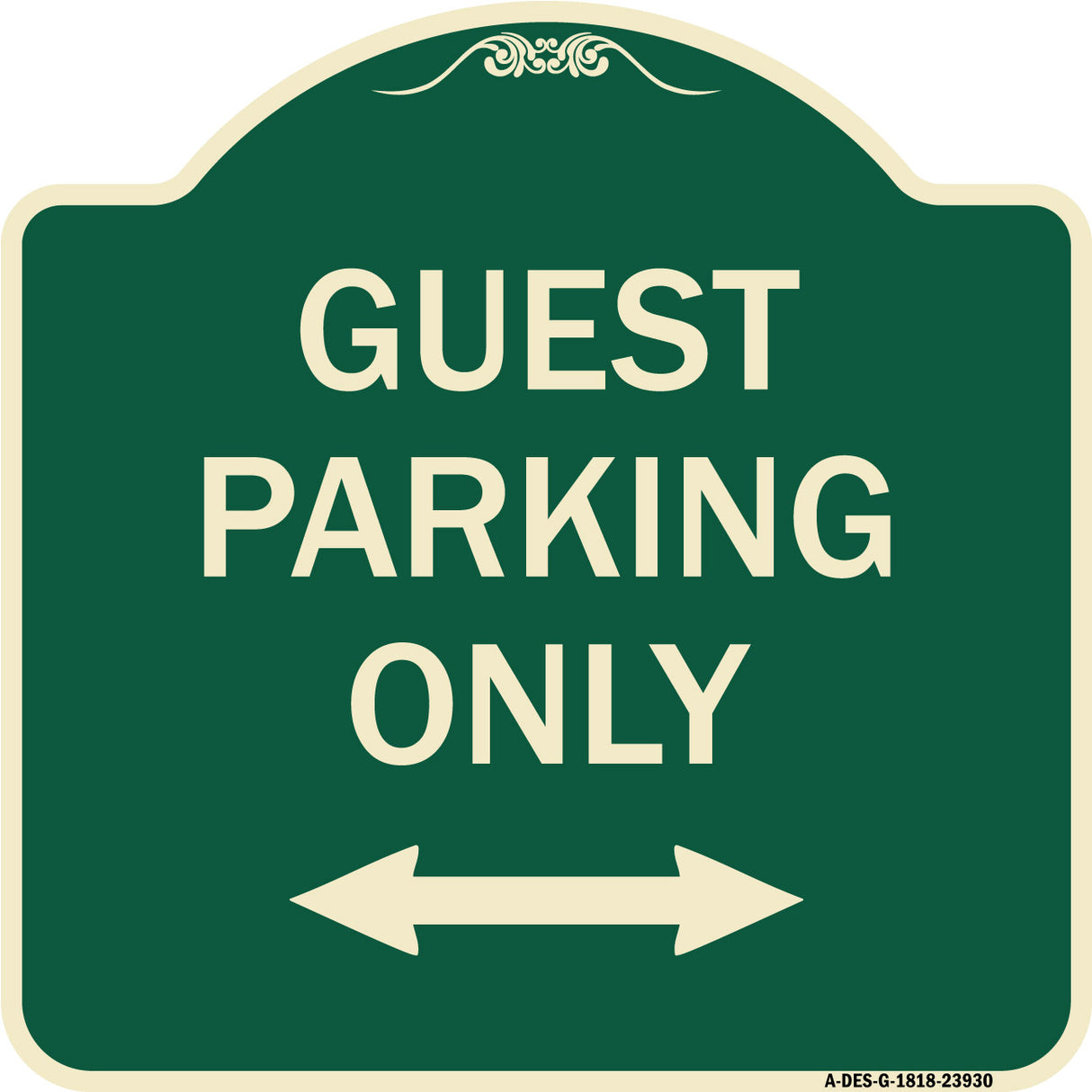 Guest Parking Only (With Bidirectional Arrow)