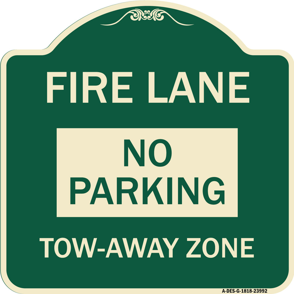Fire Lane Sign No Parking Tow-Away Zone