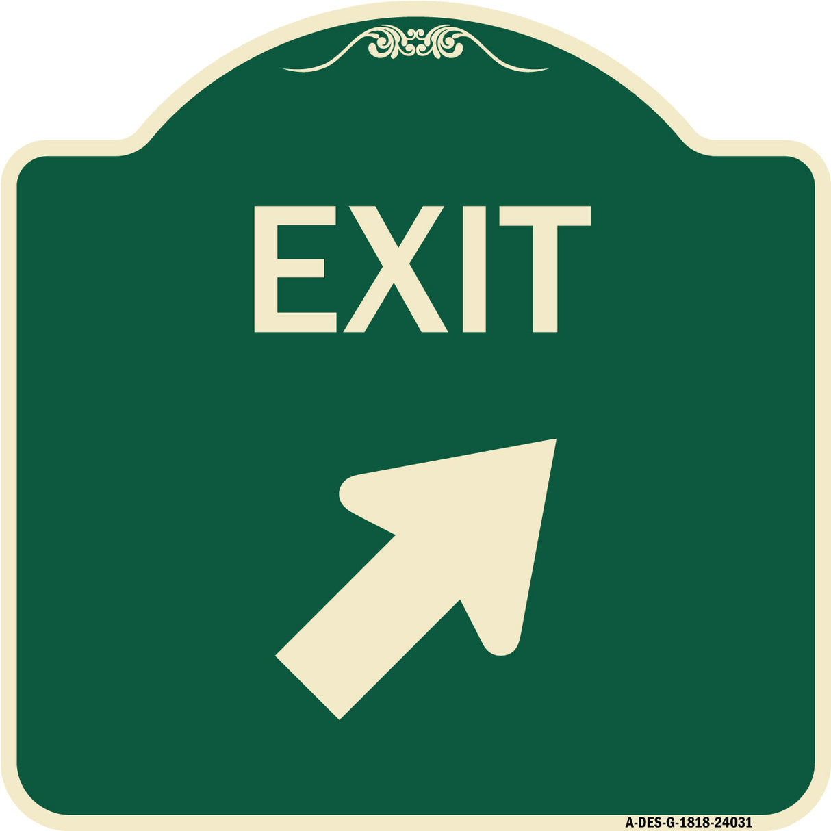 Exit Sign Exit with Right Arrow