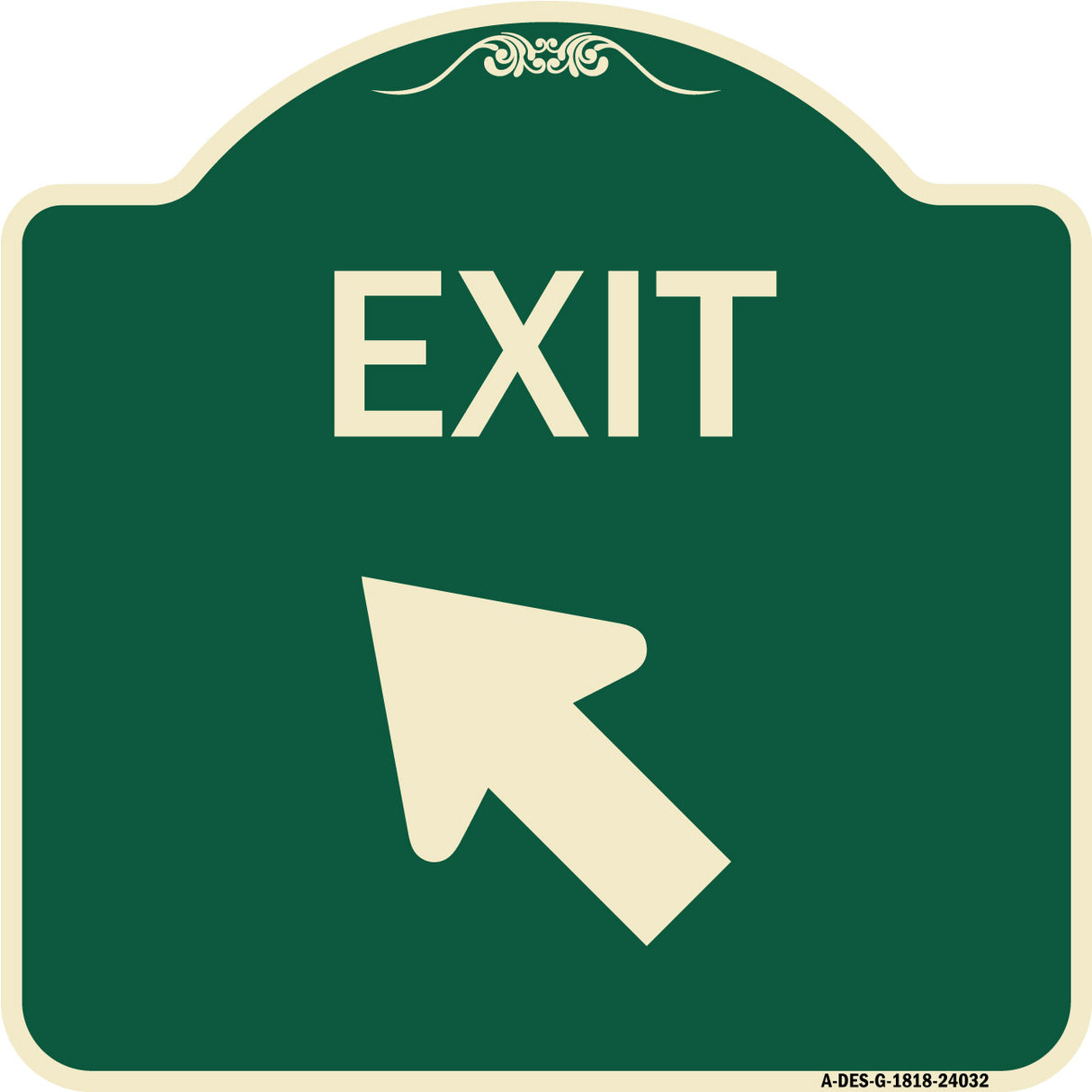 Exit Sign Exit with Left Arrow