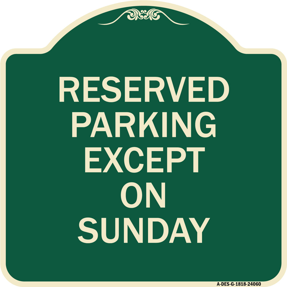Except on Sunday