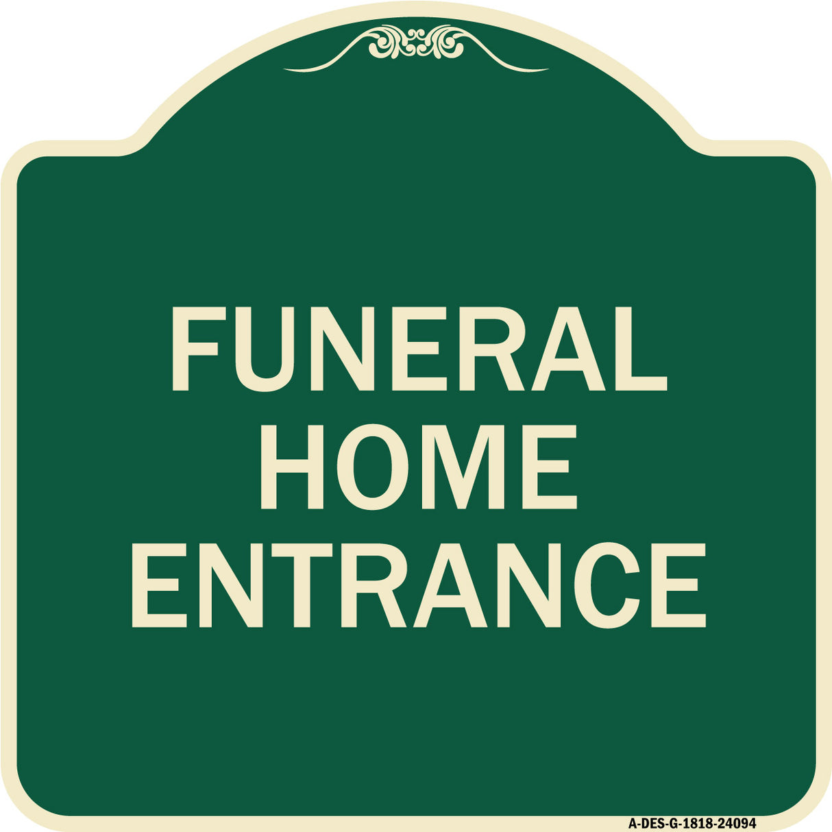 Entrance Sign Funeral Home Entrance