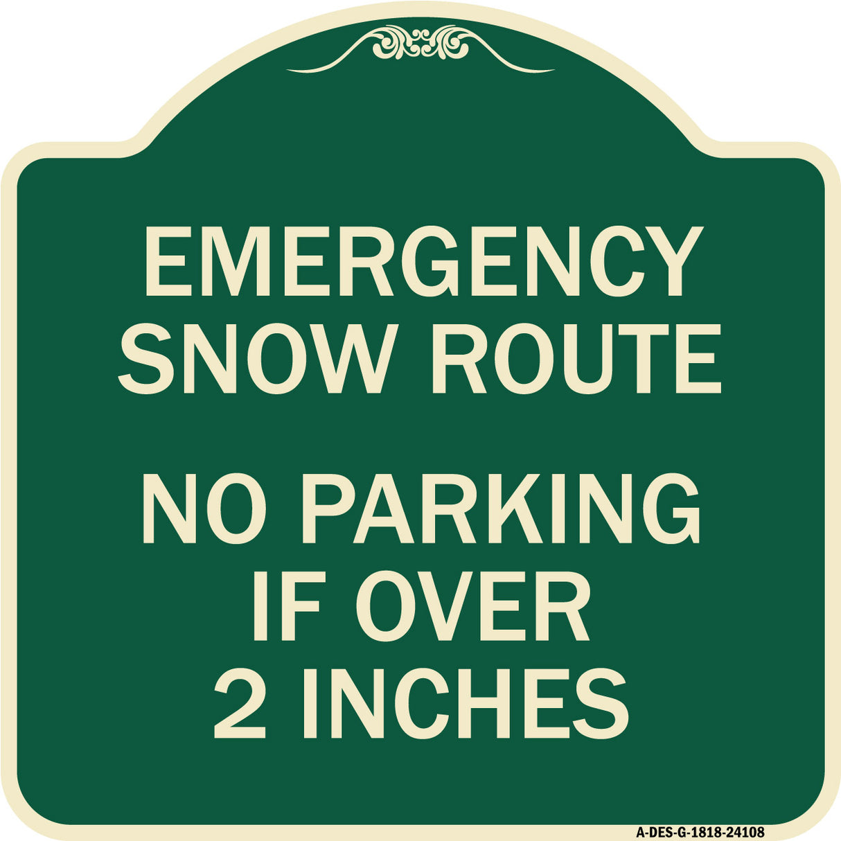 Emergency Snow Route No Parking Emergency Snow Route No Parking If Over 2 Inches