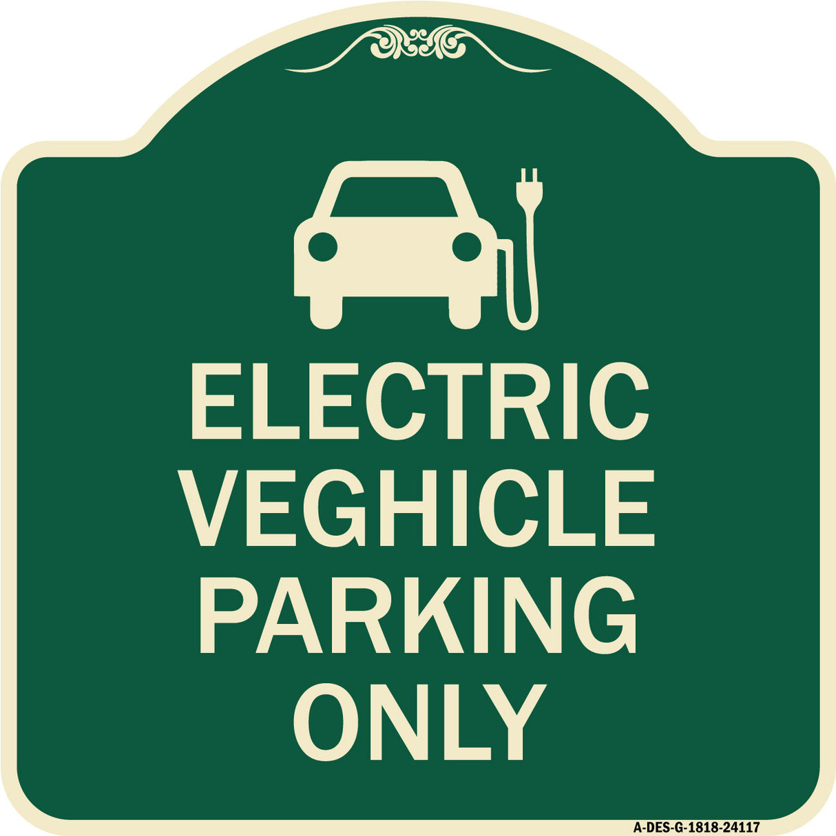 Electric Vehicle Parking Only (With Graphic)