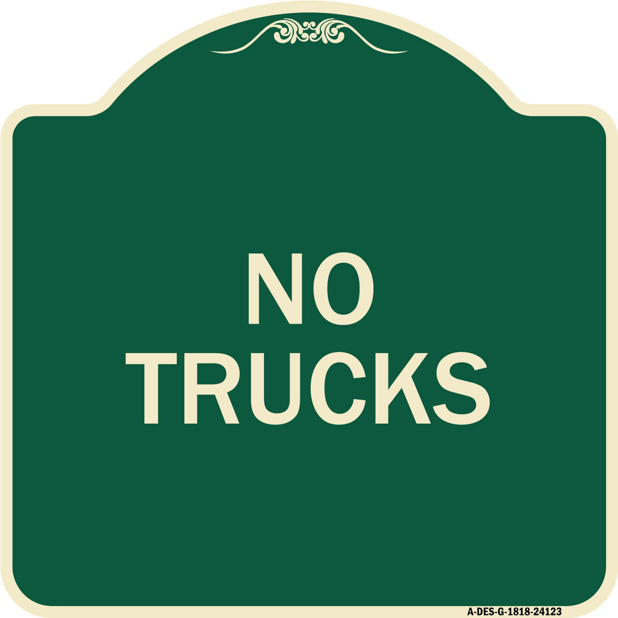 Driveway Sign No Trucks