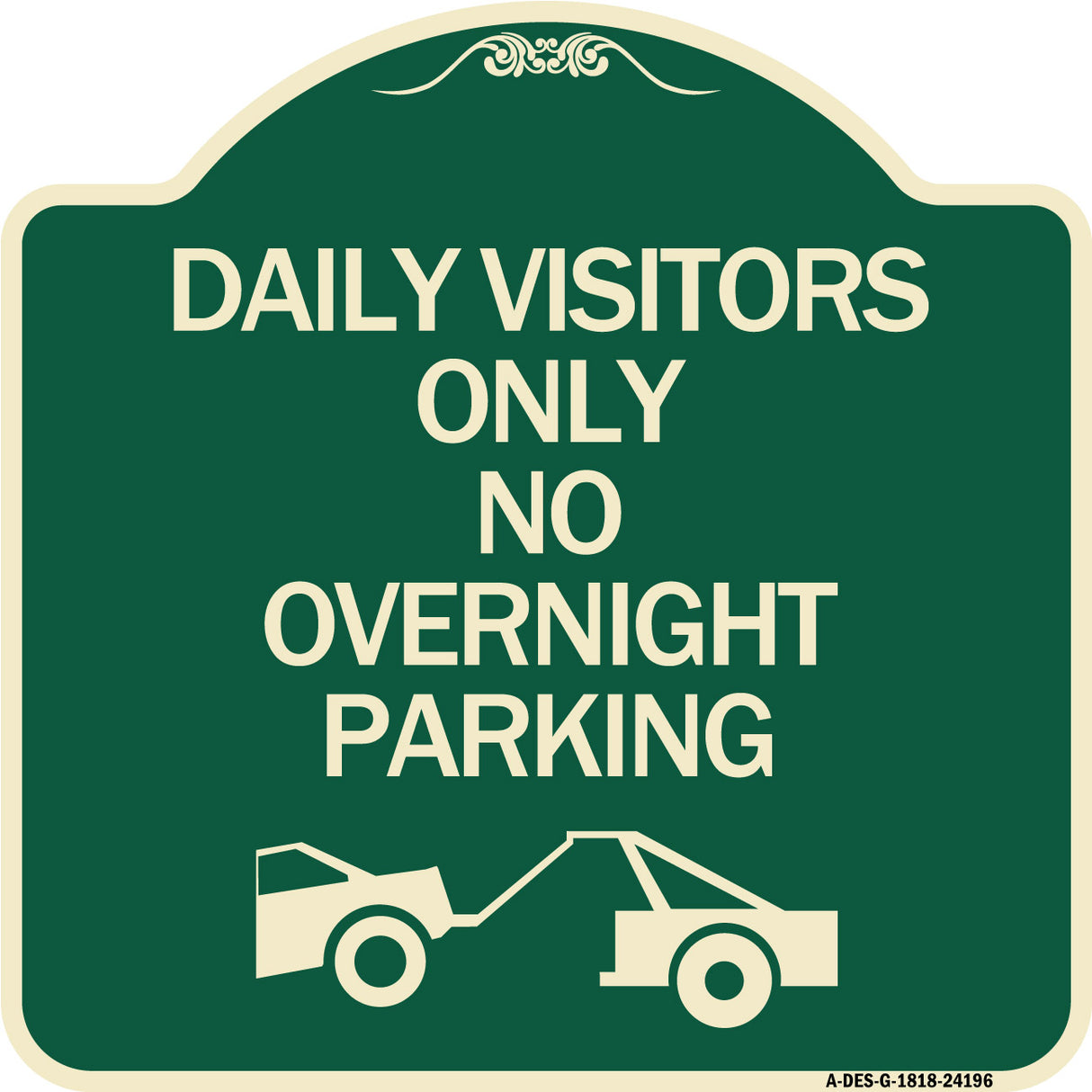 Day Visitors Only No Overnight Parking (With Graphic)