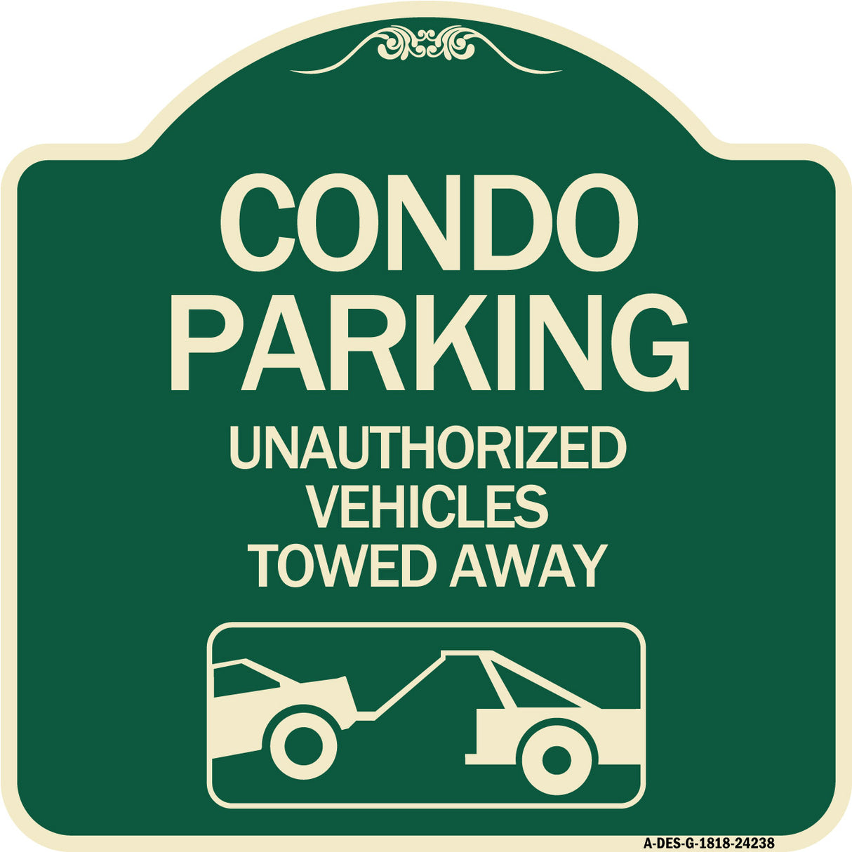 Condo Parking - Unauthorized Vehicles Towed Away (With Car Tow Graphic)