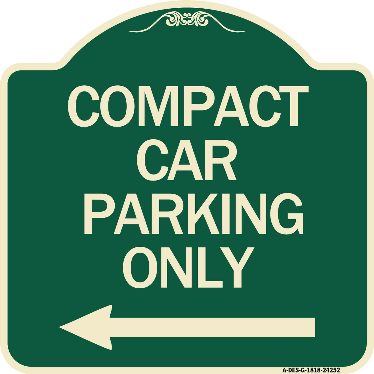 Compact Car Parking Only (With Left Arrow)