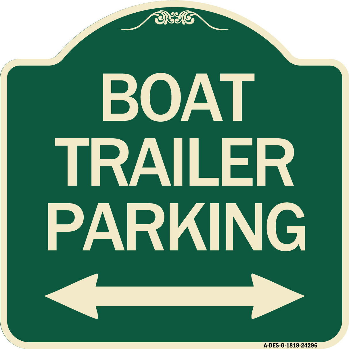 Boat Trailer Parking (With Bidirectional Arrow Symbol)