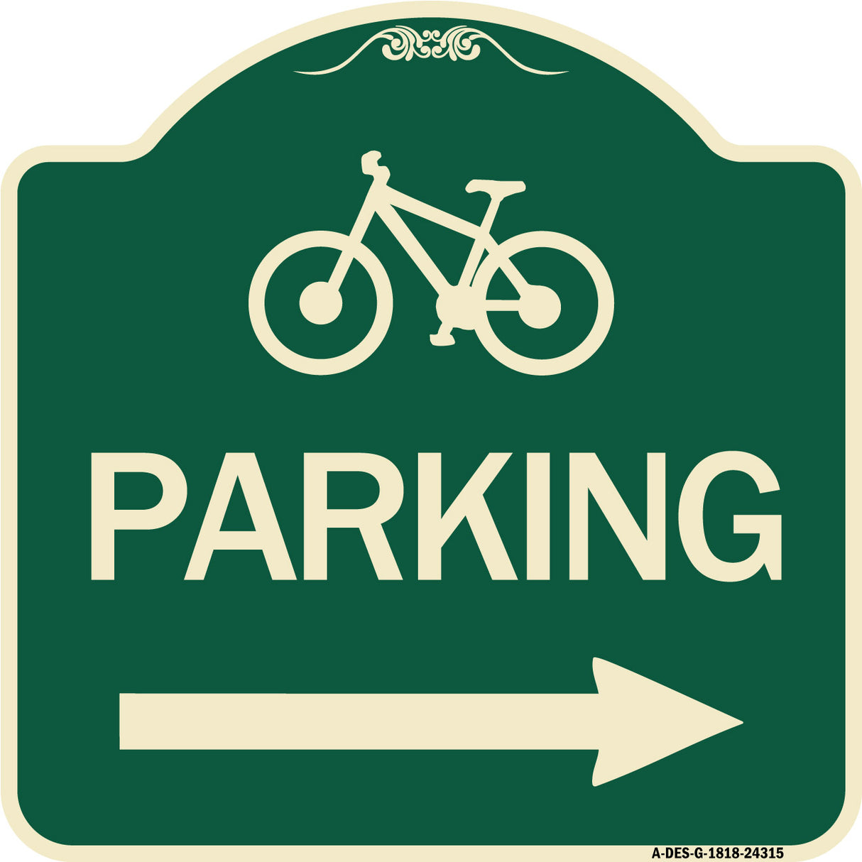 Bicycle Symbol Parking (Right Arrow