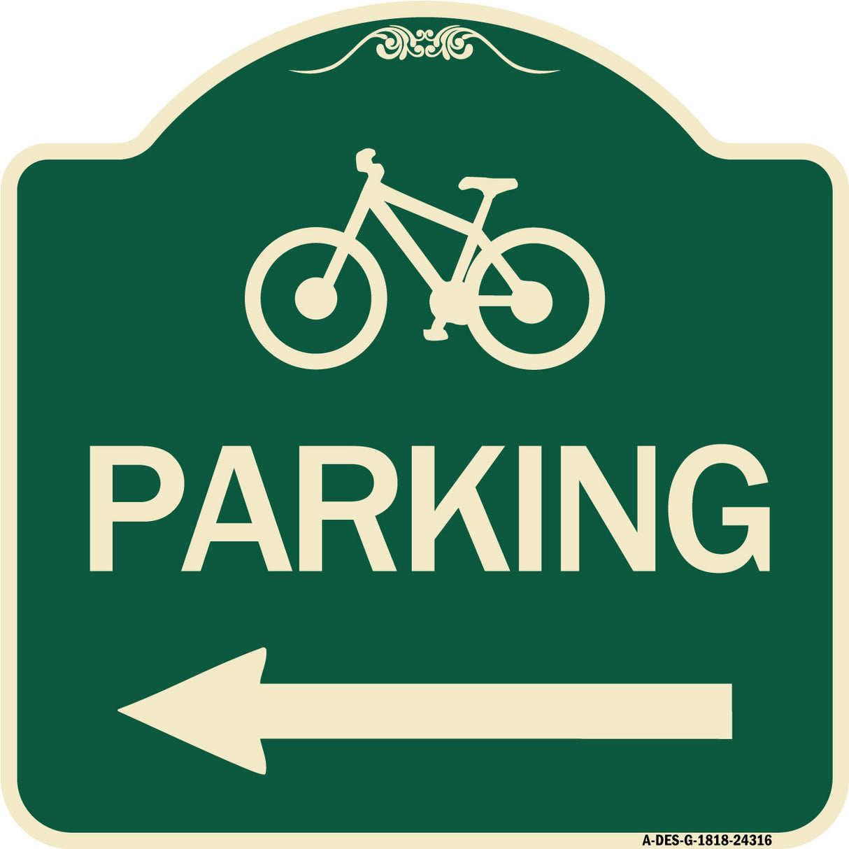 Bicycle Symbol Parking (Left Arrow)