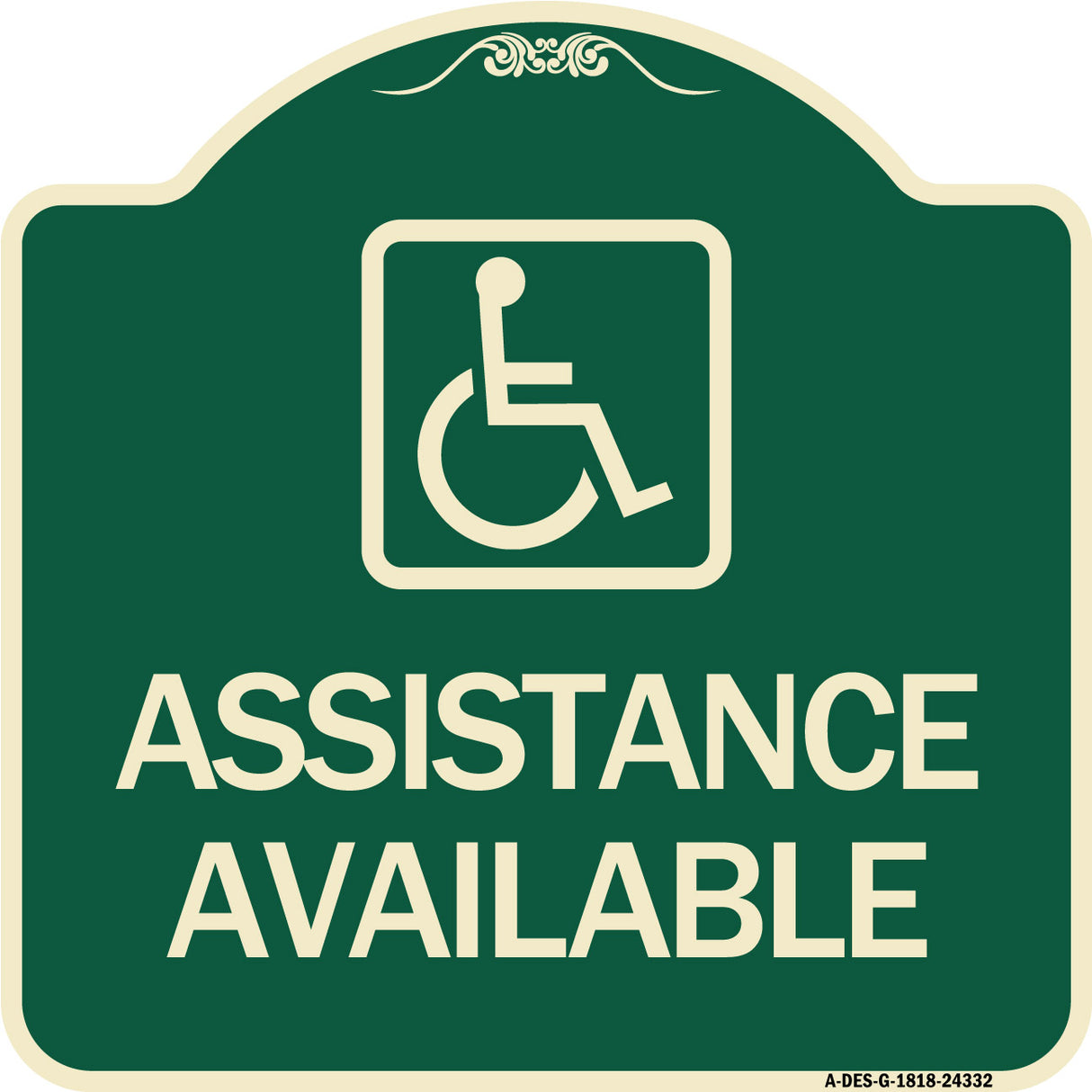 Assistance Available with Handicap Symbol