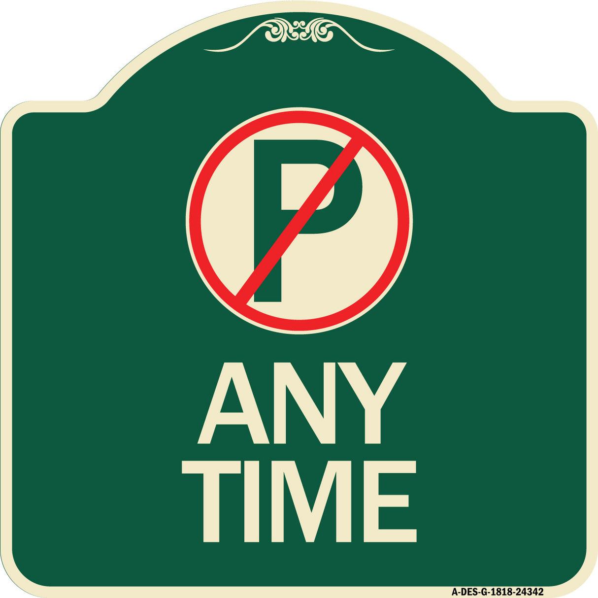 Anytime (No Parking Symbol)