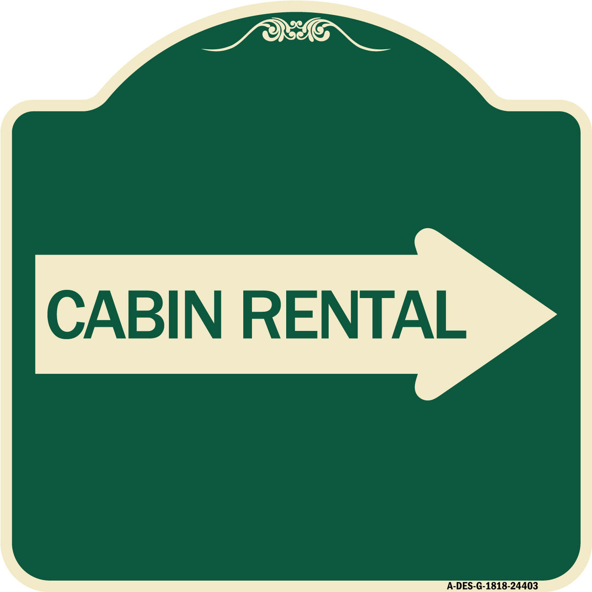 Cabin Rental (With Right Arrow)