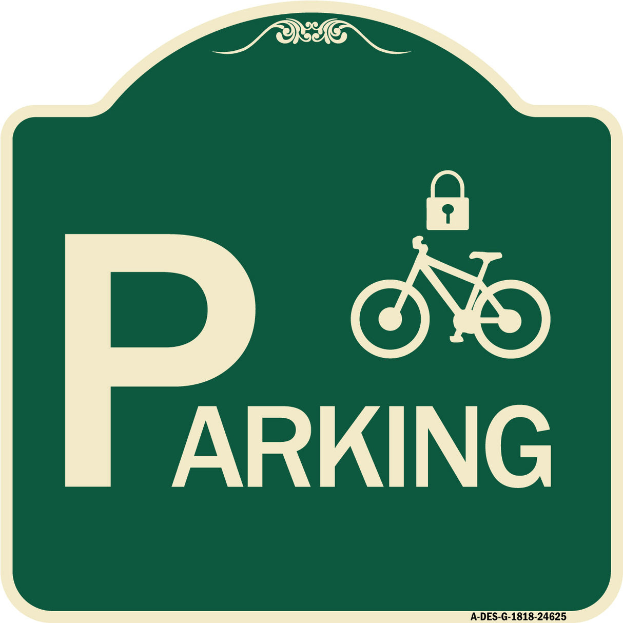 Parking (With Cycle and Lock Symbol)