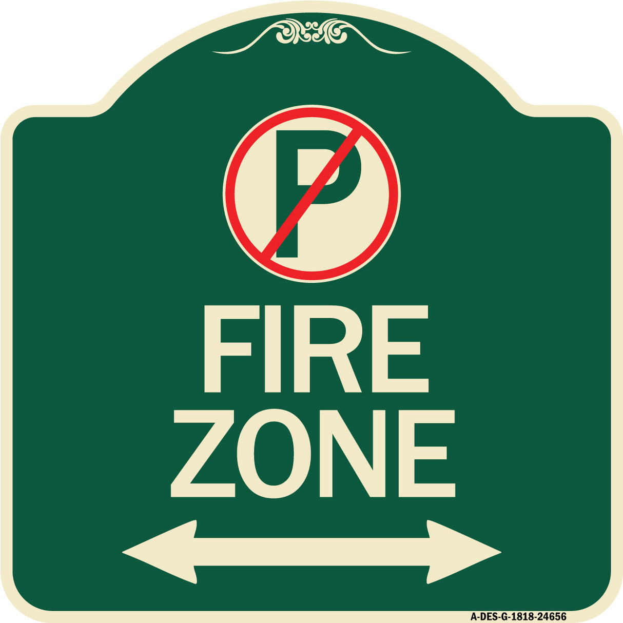 (No Parking Symbol and Arrow Pointing Left and Right)