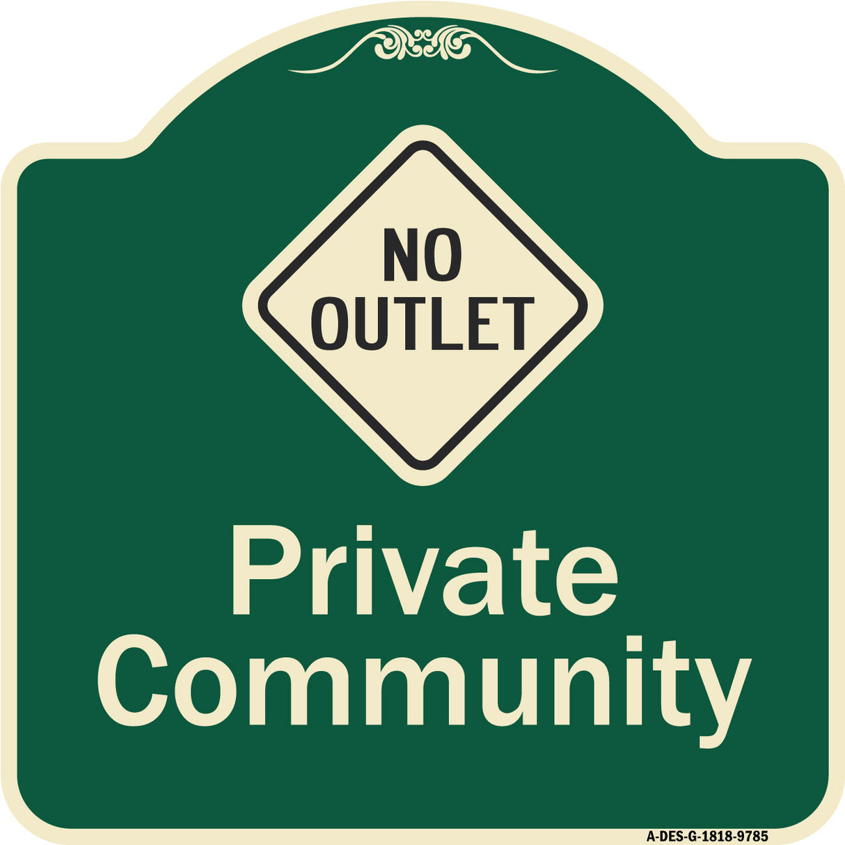 Private Community With No Outlet Symbol