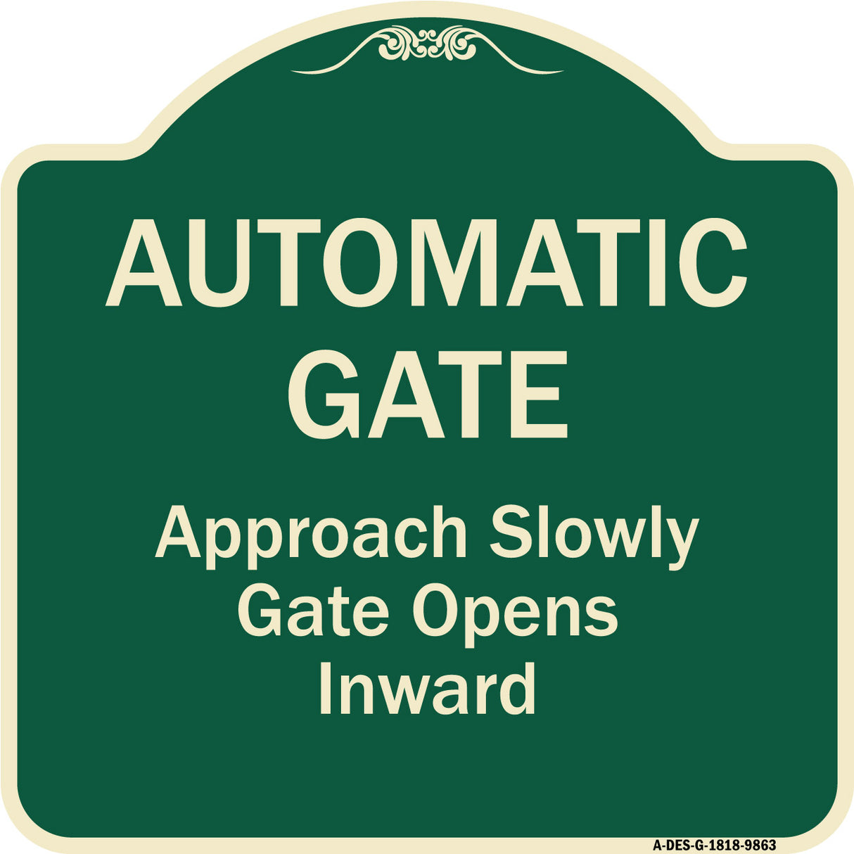 Automatic Gate Approach Slowly Gate Opens Inward