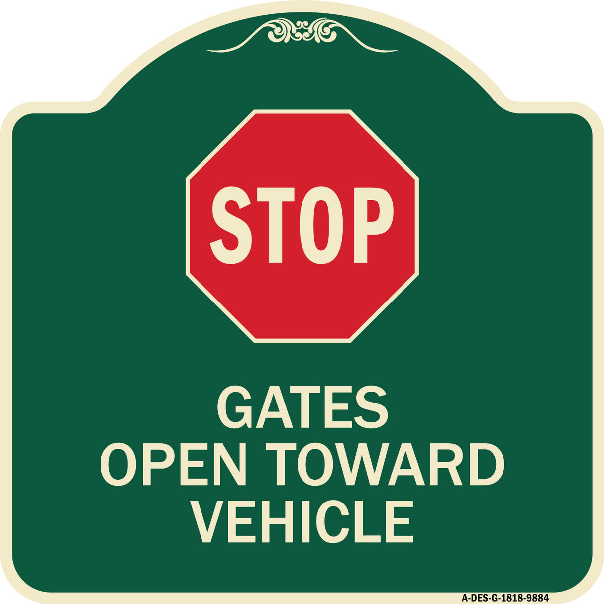 Stop, Gates Open Toward Vehicle