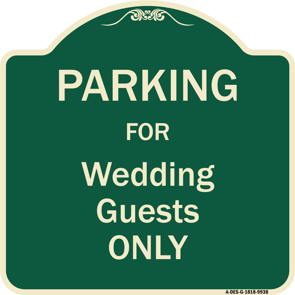 Parking For Wedding Guests Only