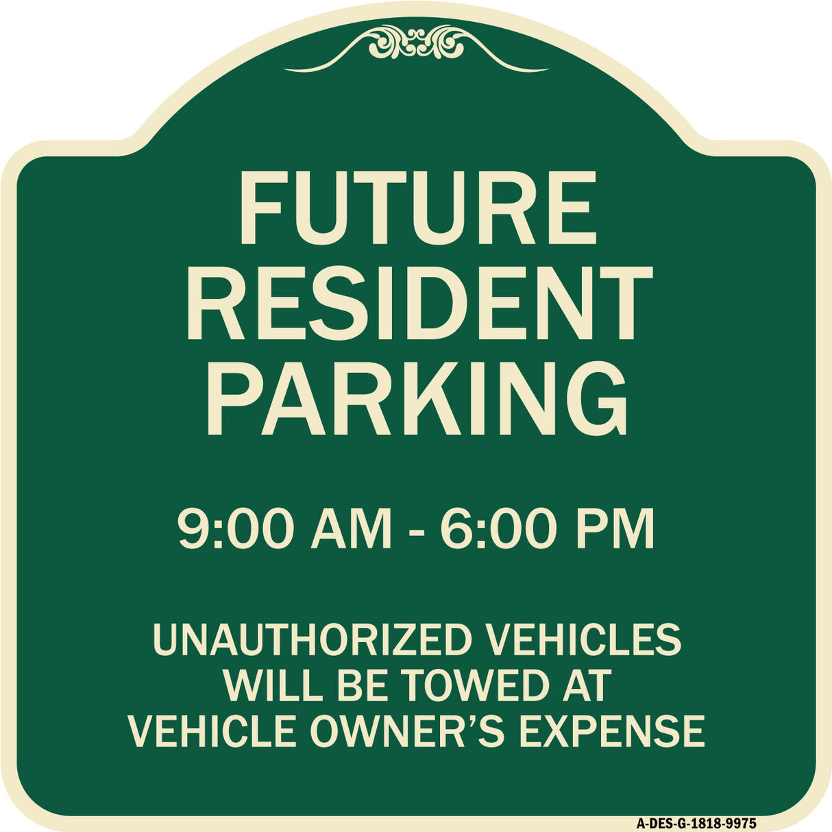 Future Resident Parking 9:00 - 6:00