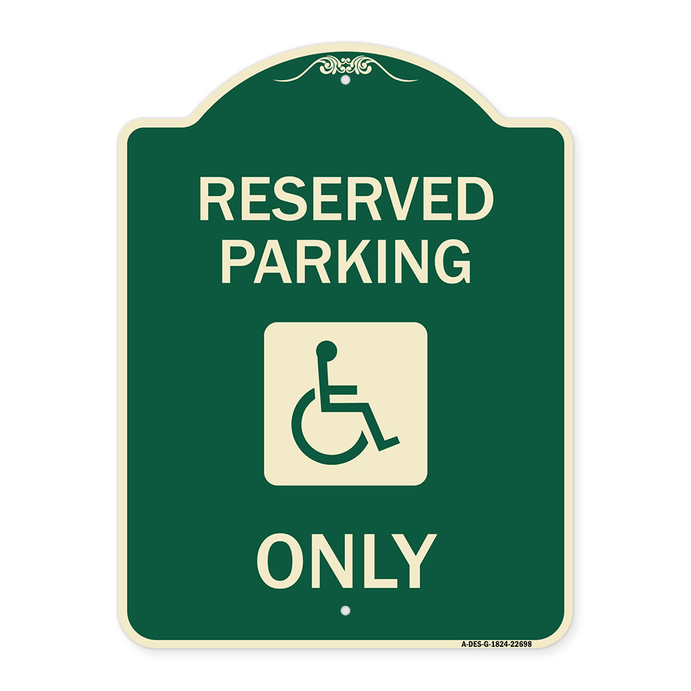 With NY Compliance Reserved Parking Only (With Access Icon)