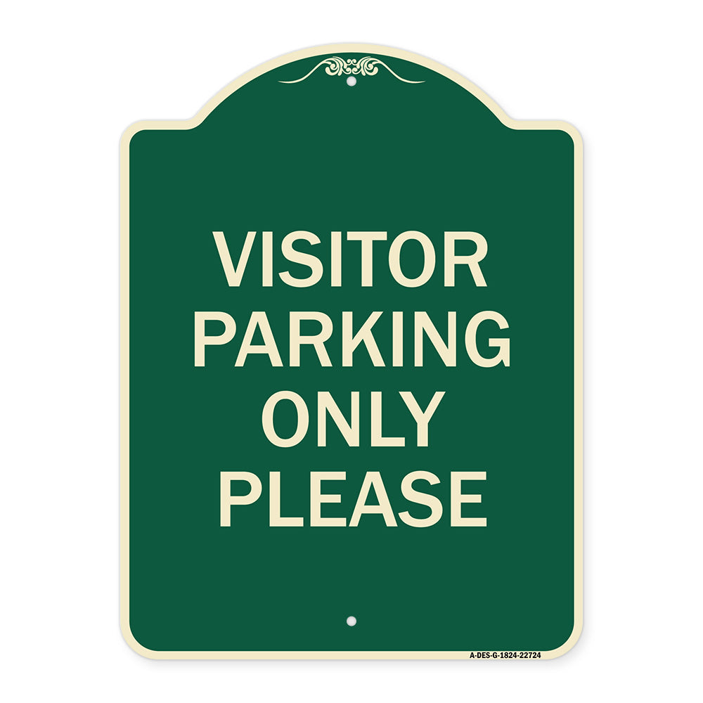 Visitor Parking Sign Visitor Parking Only Please