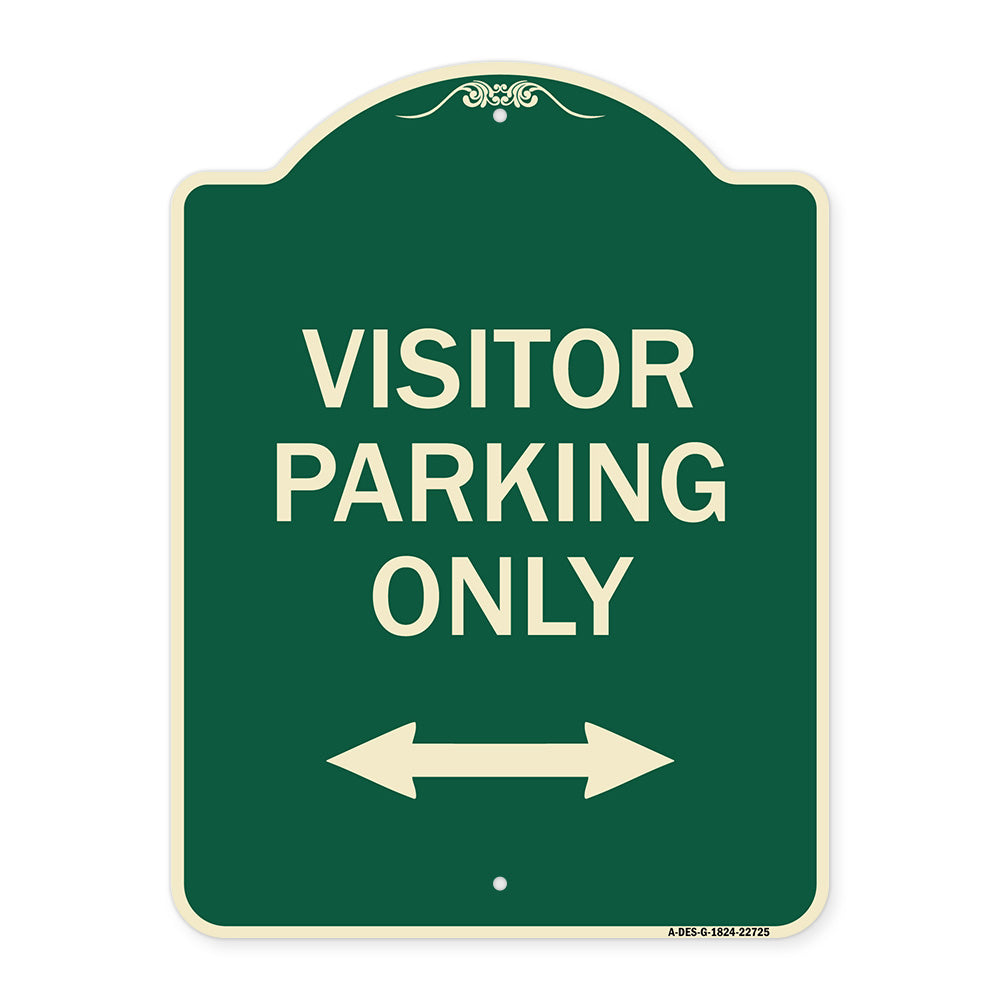 Visitor Parking Sign Visitor Parking Only (With Bidirectional Arrow)