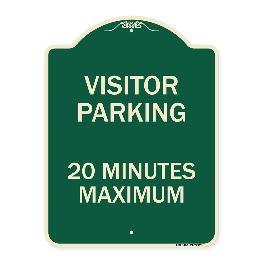 Visitor Parking Sign Visitor Parking 20 Minutes Maximum