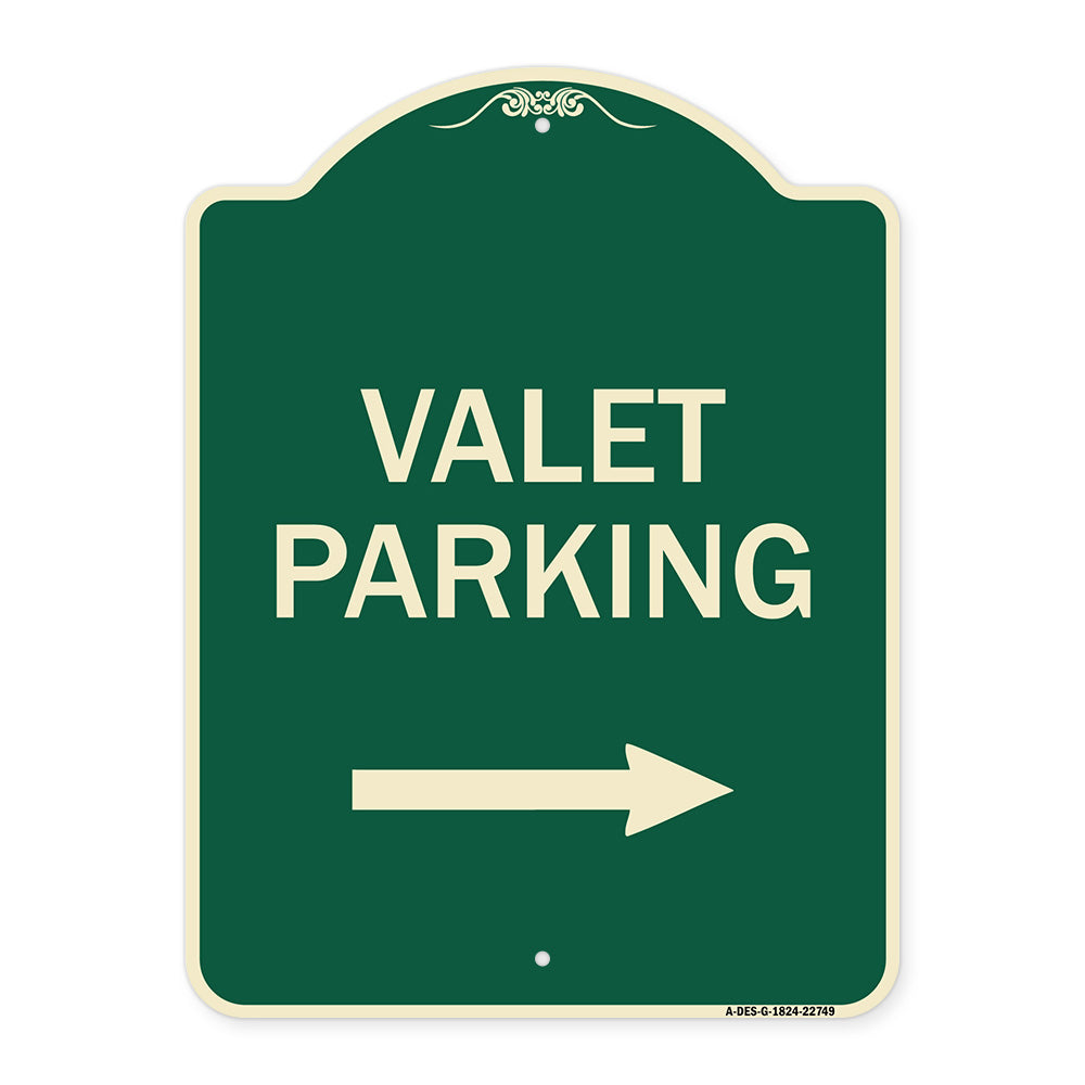 Valet Parking with Right Arrow