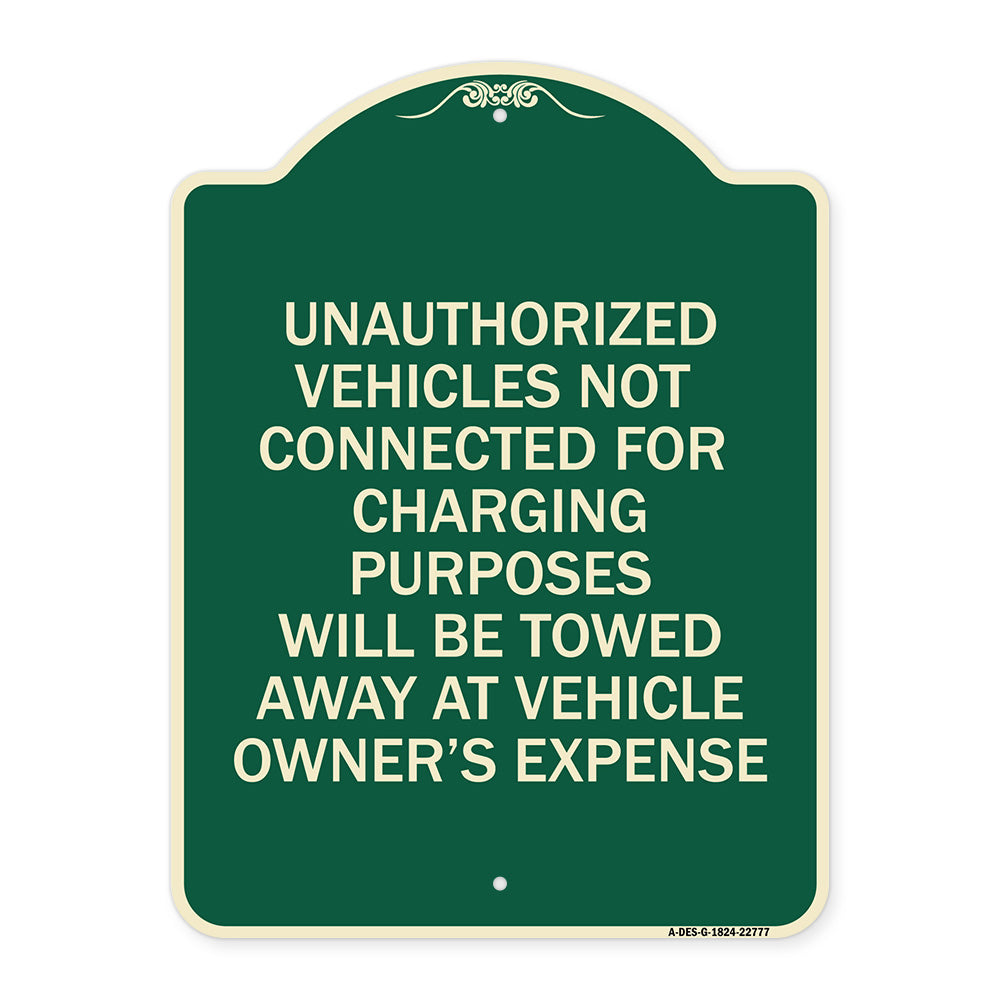Unauthorized Vehicles Not Connected for Charging Purpose Will Be Towed