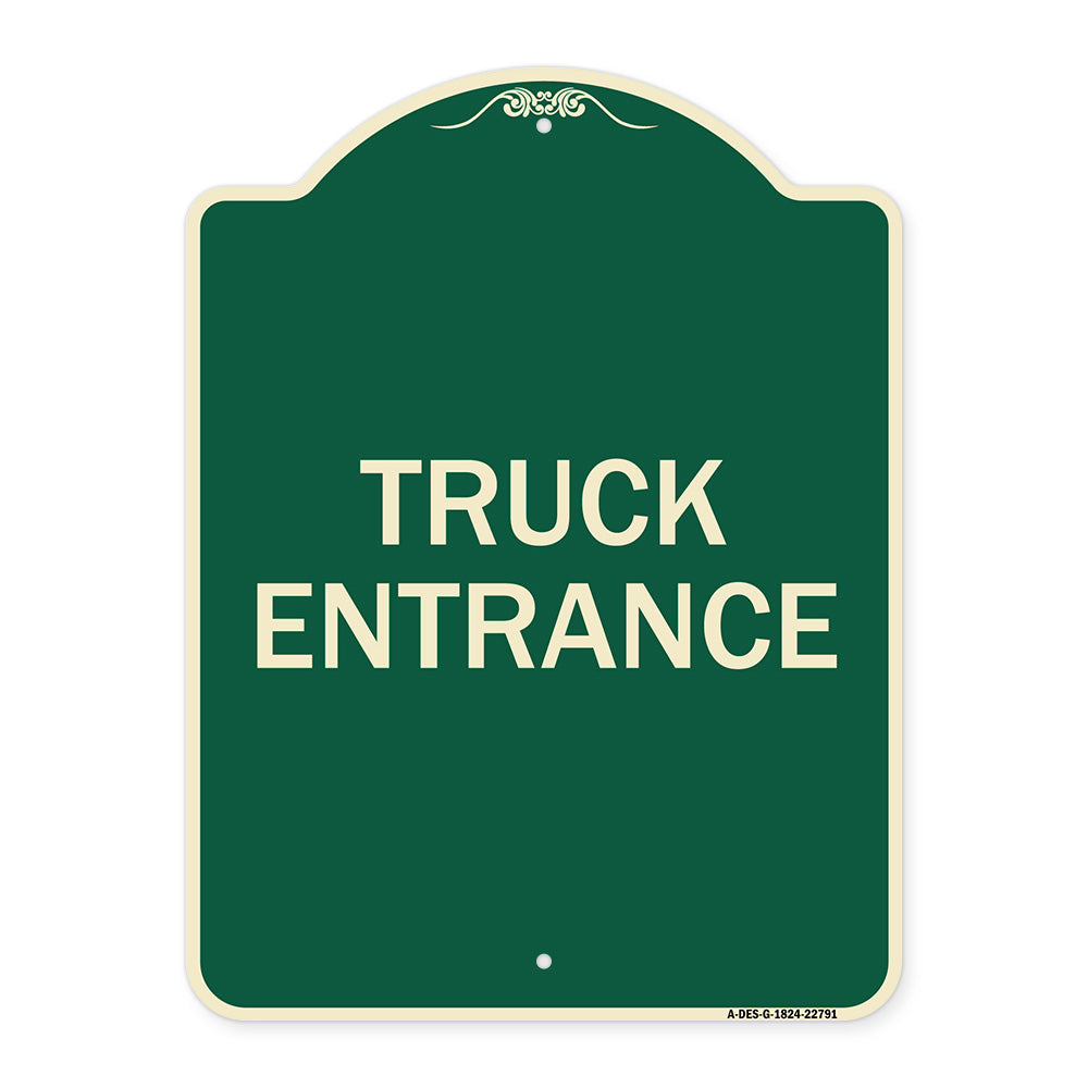 Traffic Entrance Sign Truck Entrance