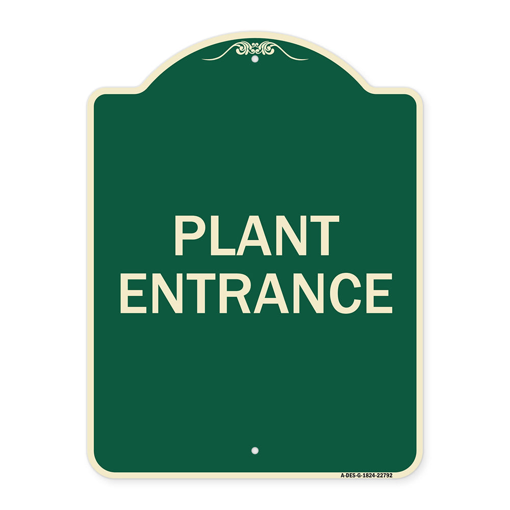Traffic Entrance Sign Plant Entrance