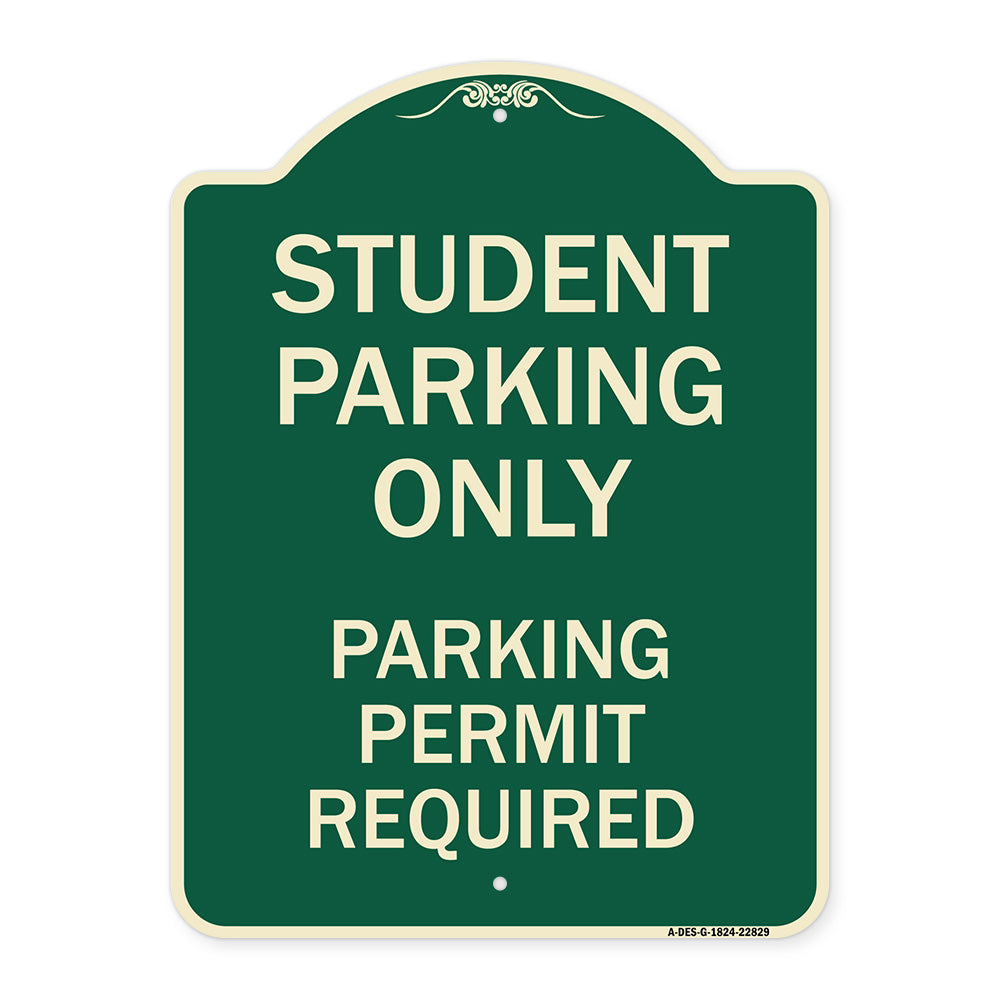 Student Parking Only Parking Permit Required