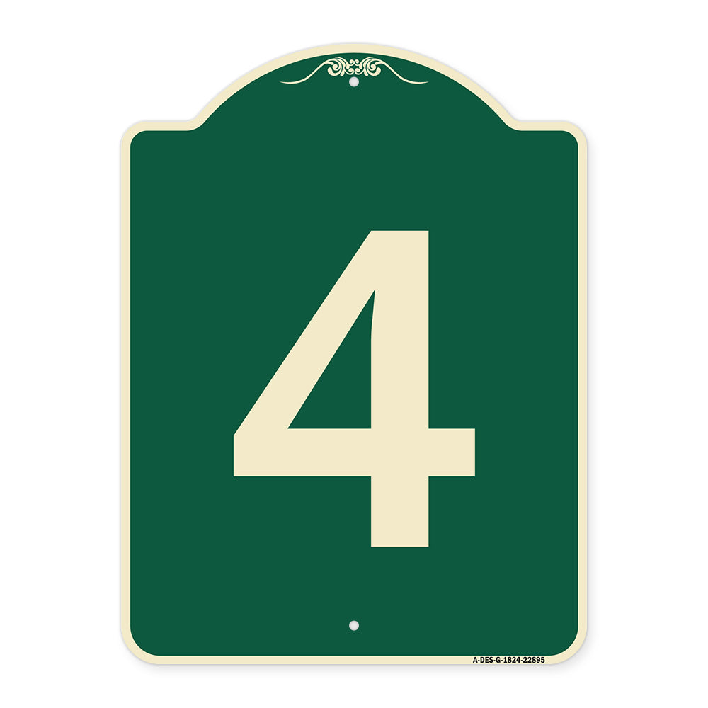 Sign with Number 4