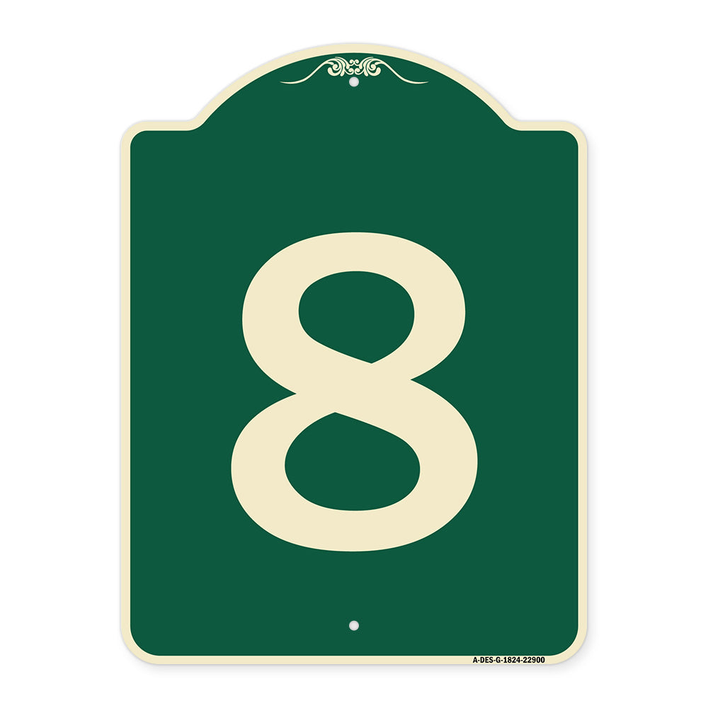Sign with Number '8