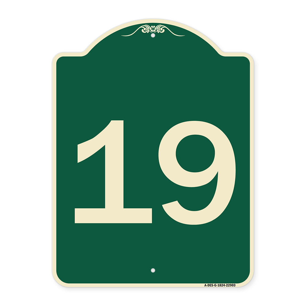Sign with Number '19