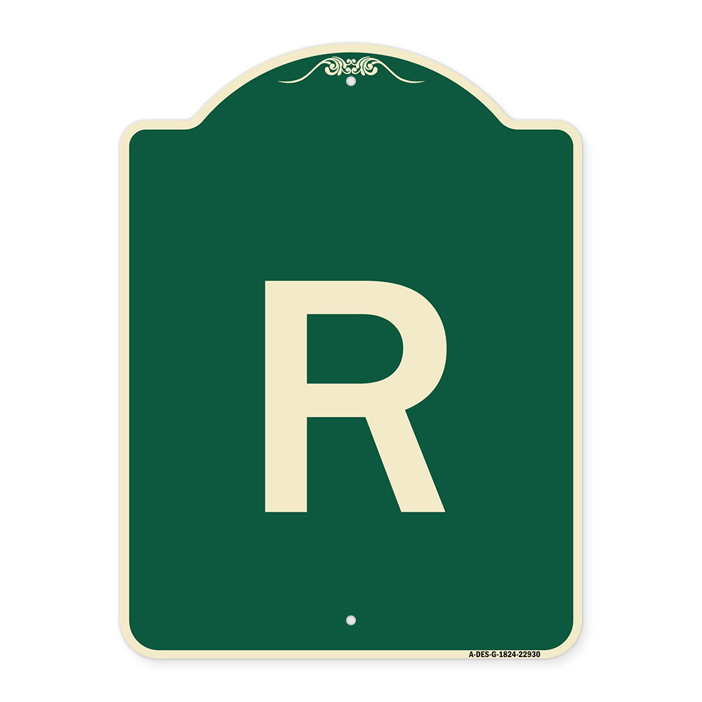 Sign with Letter R