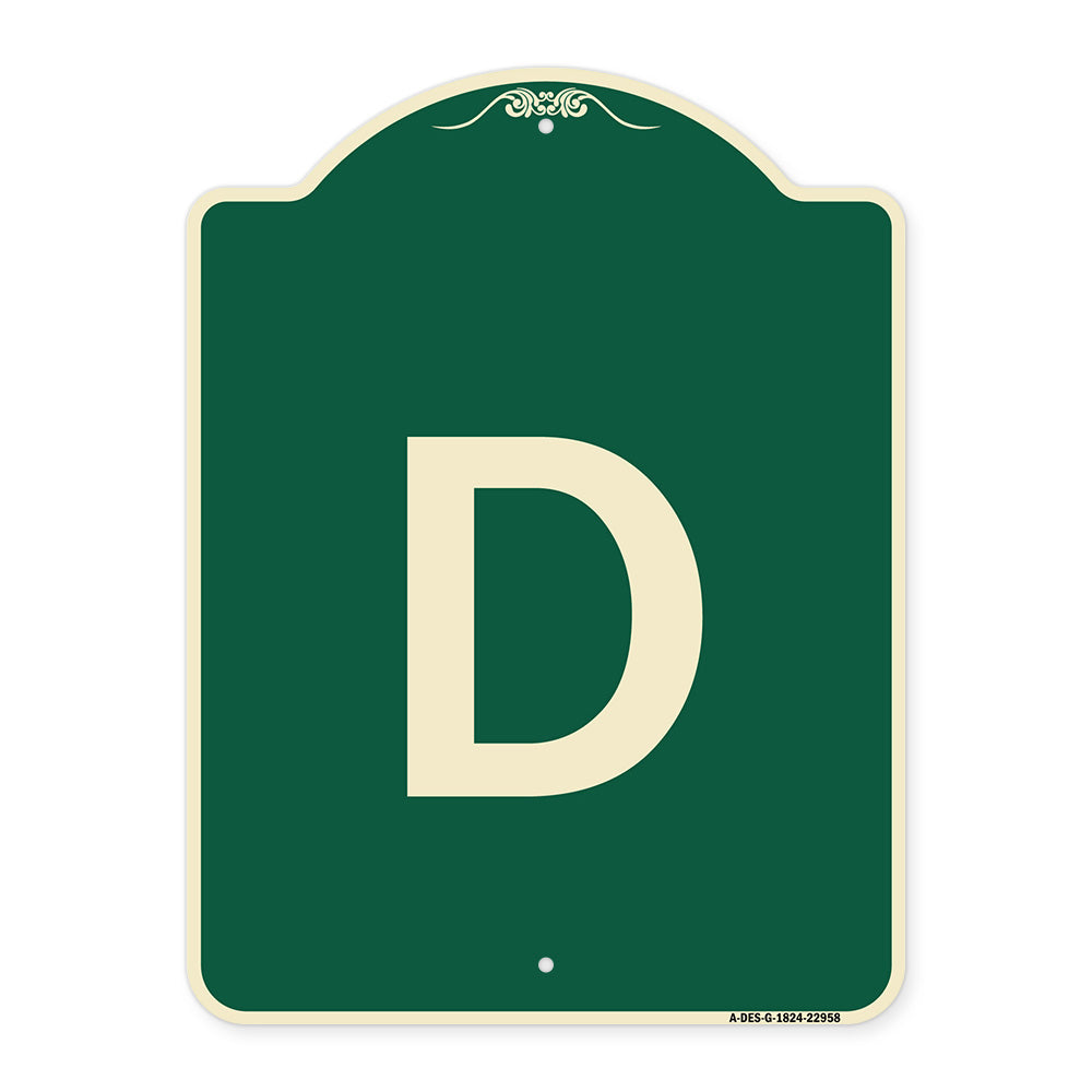 Sign with Letter D